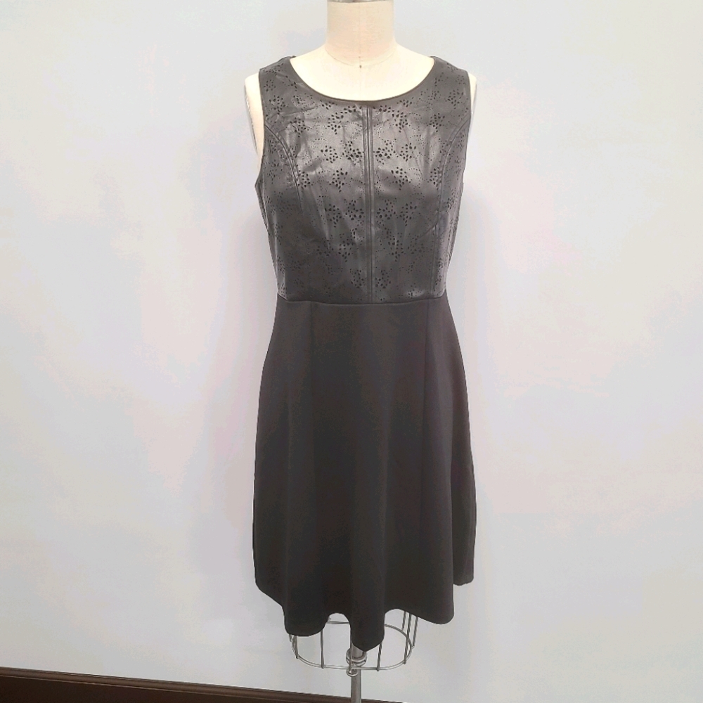 Black leather dress from Neiman Marcus